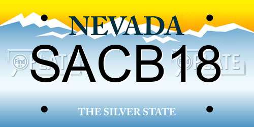 SACB18 Nevada License Plate