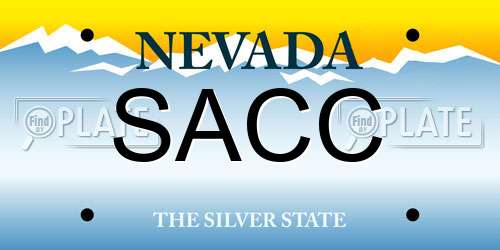 SACC Nevada License Plate