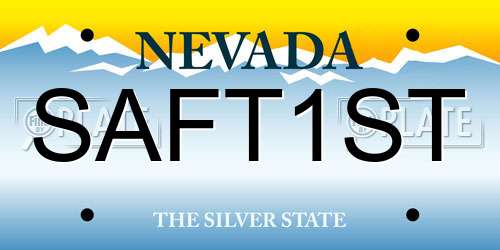 SAFT1ST Nevada License Plate