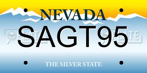 SAGT95 Nevada License Plate