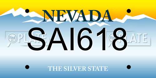 SAI618 Nevada License Plate