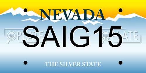 SAIG15 Nevada License Plate