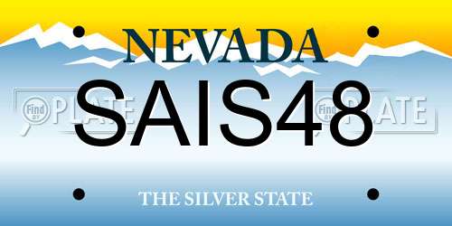 SAIS48 Nevada License Plate