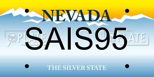 SAIS95 Nevada License Plate