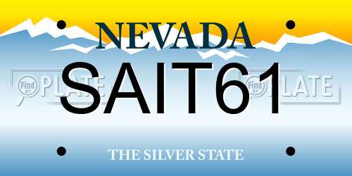 SAIT61 Nevada License Plate