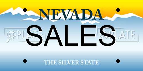 SALES Nevada License Plate