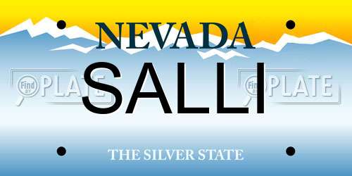 SALLI Nevada License Plate