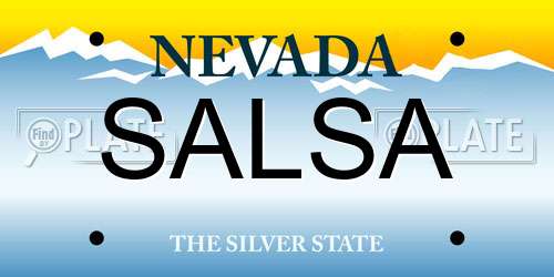 SALSA Nevada License Plate