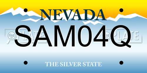 SAM04Q Nevada License Plate