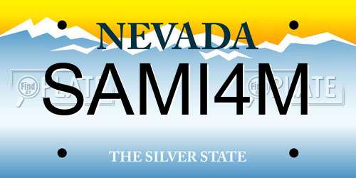 SAMI4M Nevada License Plate