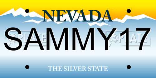SAMMY17 Nevada License Plate