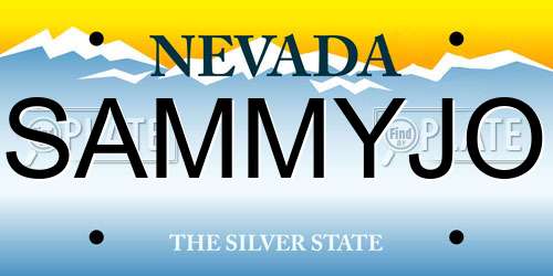 SAMMYJO Nevada License Plate