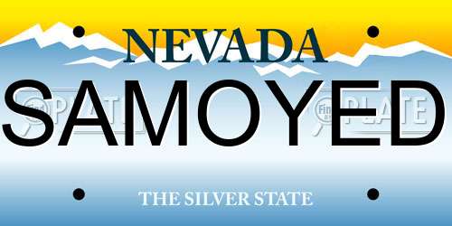 SAMOYED Nevada License Plate