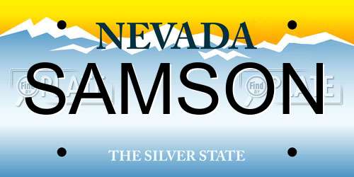 SAMSON Nevada License Plate