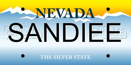 SANDIEE Nevada License Plate
