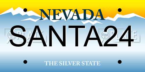 SANTA24 Nevada License Plate