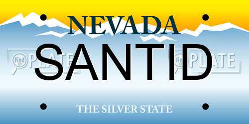 SANTID Nevada License Plate