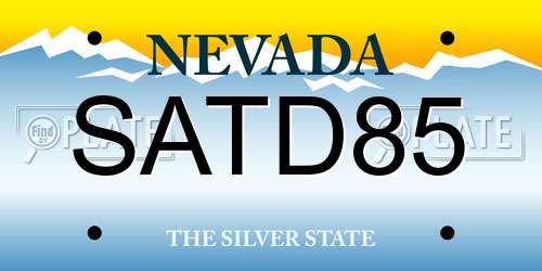 SATD85 Nevada License Plate
