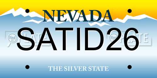 SATID26 Nevada License Plate