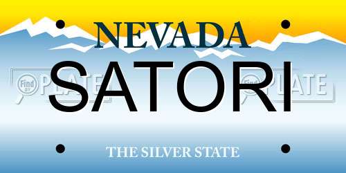 SATORI Nevada License Plate