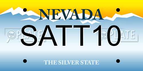 SATT10 Nevada License Plate