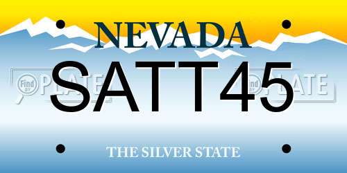 SATT45 Nevada License Plate