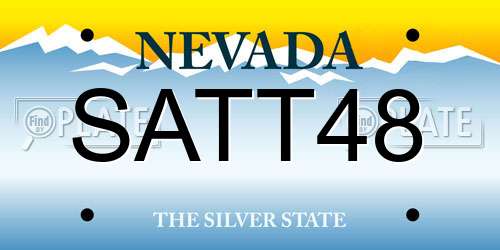 SATT48 Nevada License Plate