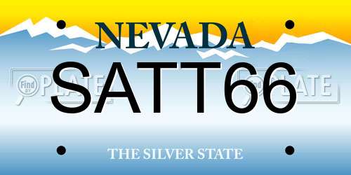 SATT66 Nevada License Plate