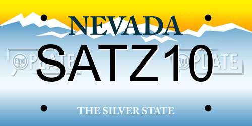 SATZ10 Nevada License Plate