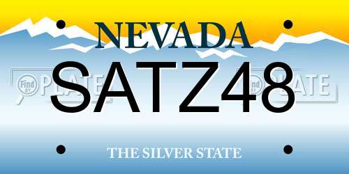 SATZ48 Nevada License Plate