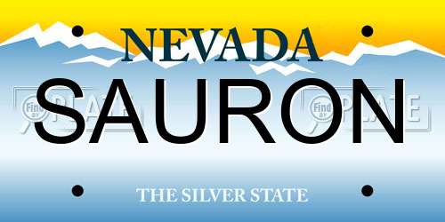 SAURON Nevada License Plate