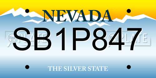 SB1P847 Nevada License Plate