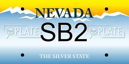 SB2 Nevada License Plate