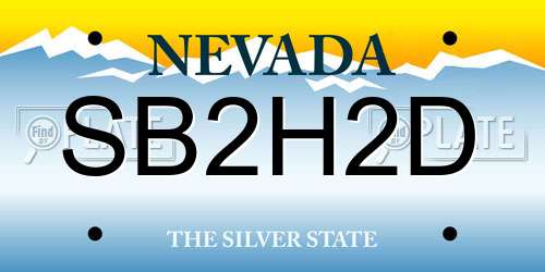SB2H2D Nevada License Plate