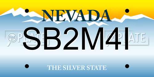 SB2M4I Nevada License Plate