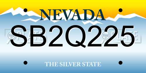 SB2Q225 Nevada License Plate