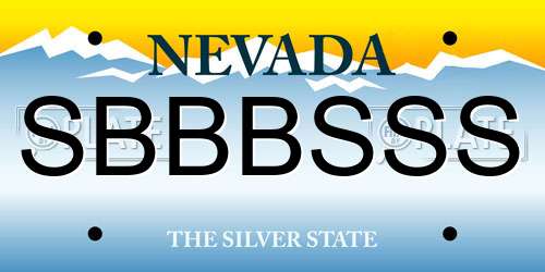 SBBBSSS Nevada License Plate