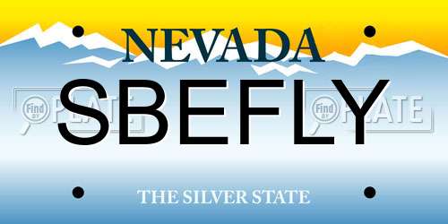 SBEFLY Nevada License Plate