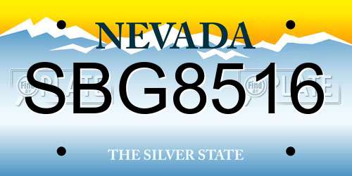 SBG8516 Nevada License Plate