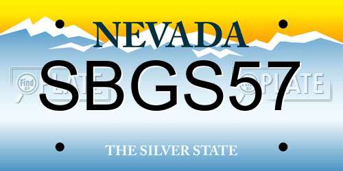 SBGS57 Nevada License Plate