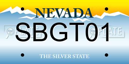 SBGT01 Nevada License Plate