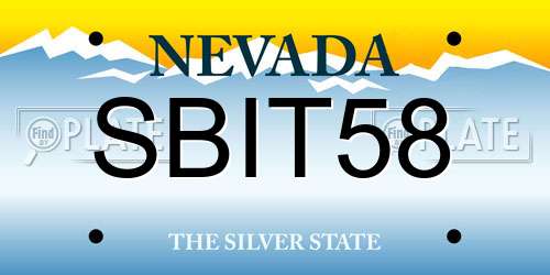 SBIT58 Nevada License Plate