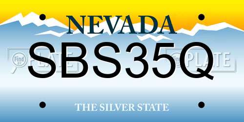 SBS35Q Nevada License Plate