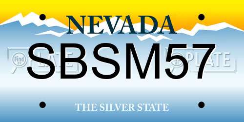 SBSM57 Nevada License Plate