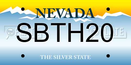 SBTH20 Nevada License Plate
