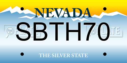 SBTH70 Nevada License Plate
