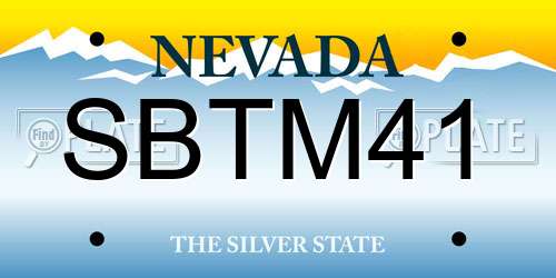 SBTM41 Nevada License Plate