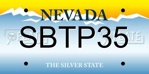 SBTP35 Nevada License Plate
