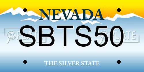 SBTS50 Nevada License Plate