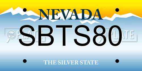 SBTS80 Nevada License Plate